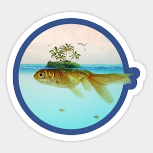 Goldfish Island Sticker